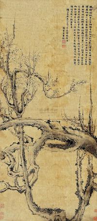 金农 （款） 癸卯（1723）年作 梅花 镜片