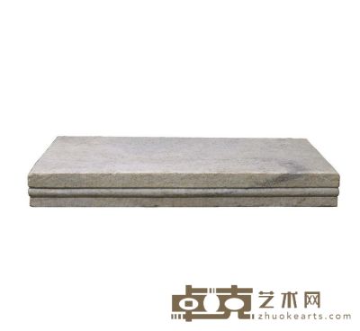 清 青白石长方形石桌面 94×80×11cm