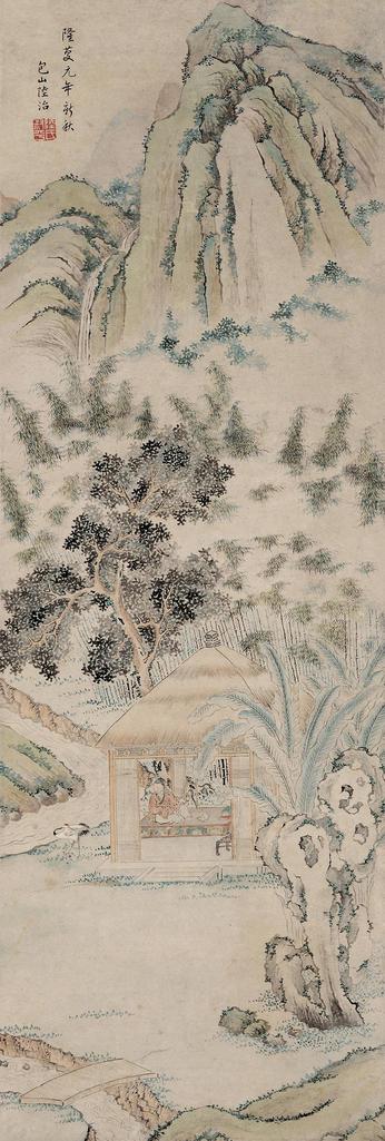 陆治 1567年作 蕉窗高卧 立轴