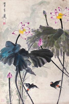谢稚柳 花鸟