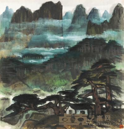 林风眠 1950-1960年作 山水 67×65cm