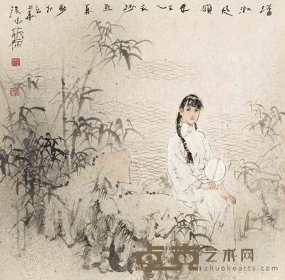 苗再新 人物 软片 68×68cm