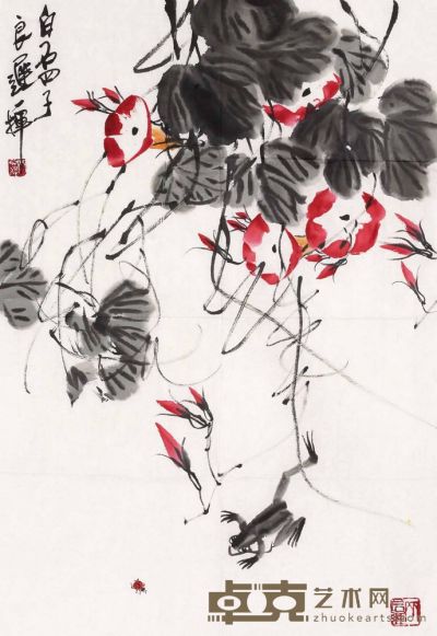 齐良迟 花卉 软片 68×46cm
