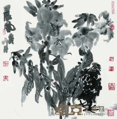 高卉民 晨风 托片 70×68cm