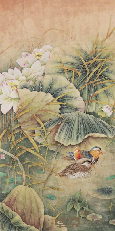 吕明辉 花卉 镜片 165×112cm