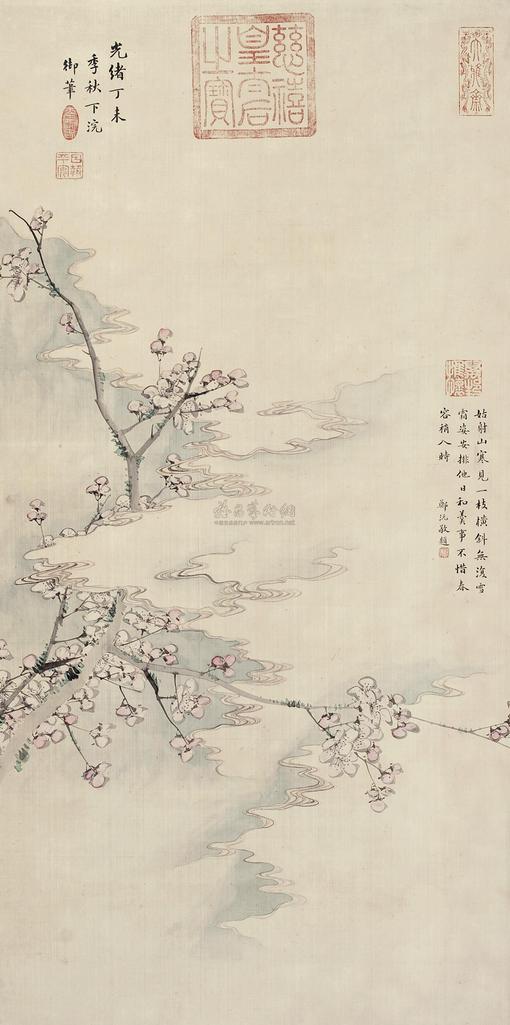 慈禧太后 （款） 丁未（1907年）作 梅花 立轴