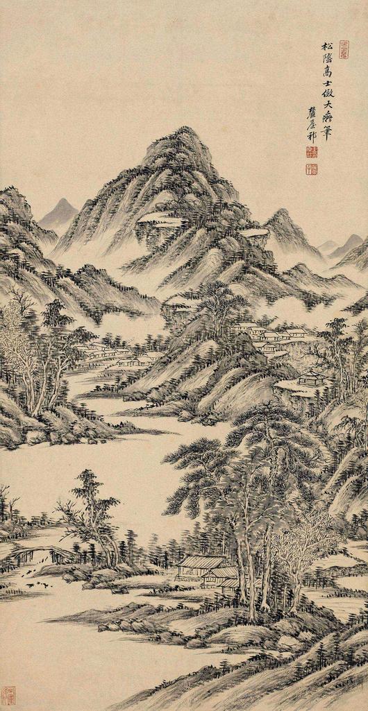 王原祁 松阴高士 立轴