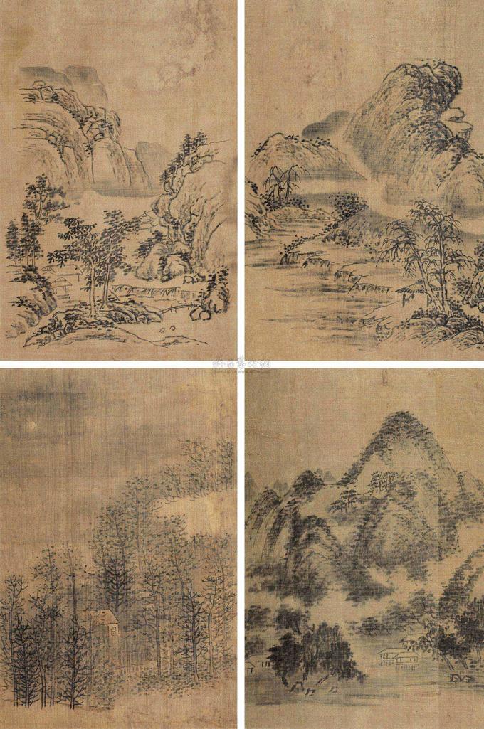 张宏 （款） 癸未（1643年）作 山水册 册页