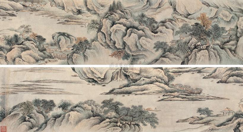 允禧 秋江钓艇图 手卷