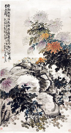 谢公展 菊石图