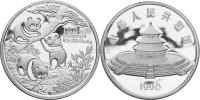 1990年12盎司熊猫银币