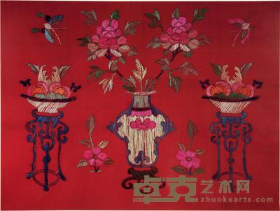 绣花挂屏 86×66cm