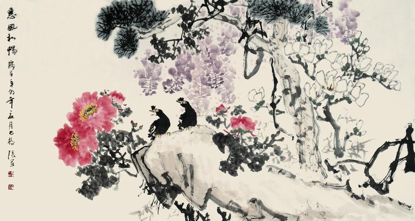 张军 2011年作 惠风和畅 镜心