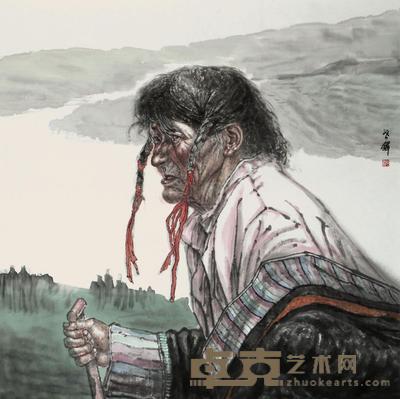 沈世铎 2011年作 母亲 镜心 97×95cm