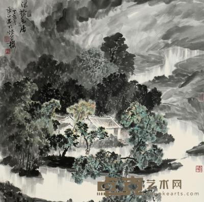 张正忠 2007年作 深树幽居 镜心 68×68cm