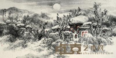 赵金鸰 2009年作 新婚之夜 镜心 68×136cm