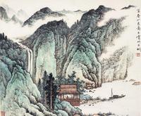 宋玉麟 山水 镜框