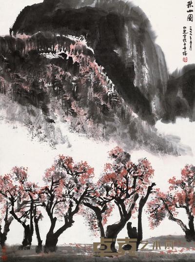 张仁芝 1979年作 秋山图 立轴 92×67.5cm