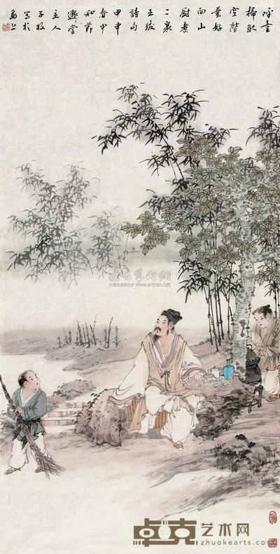 李子牧 2004年作 人物 镜心 100×50cm