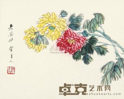 娄师白 葡萄花 镜心 26×33cm