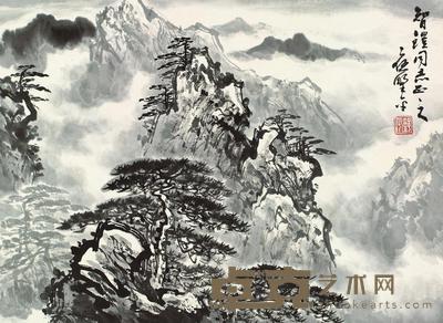 应野平 山水 镜心 28×38.5cm