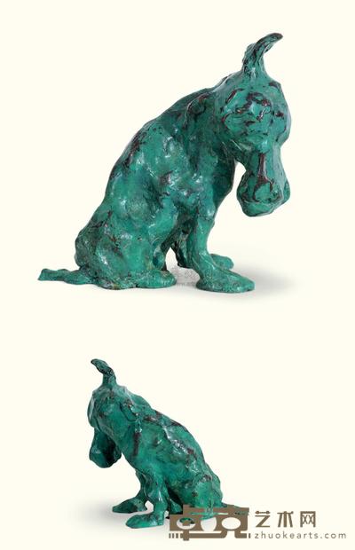 周春芽 绿狗 15×15×6cm