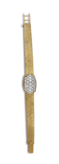 昆仑 18K黄金表壳表带钻盖女装腕表