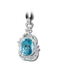 海蓝宝石钻石吊坠——“蓝色经典”