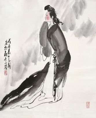 王子武 1998年作 梅妃 镜片