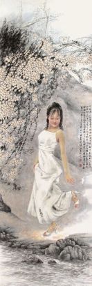 李乃宙 2005年作 白衣少女 镜片