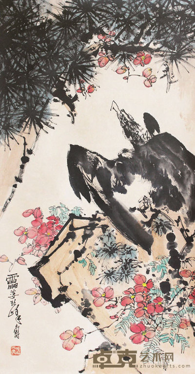 松鹰立轴 88×46