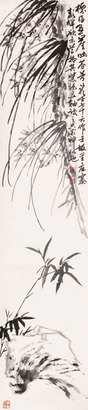 兰竹立轴