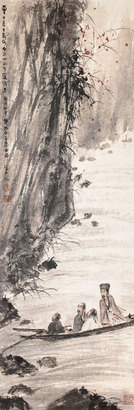山水人物立轴