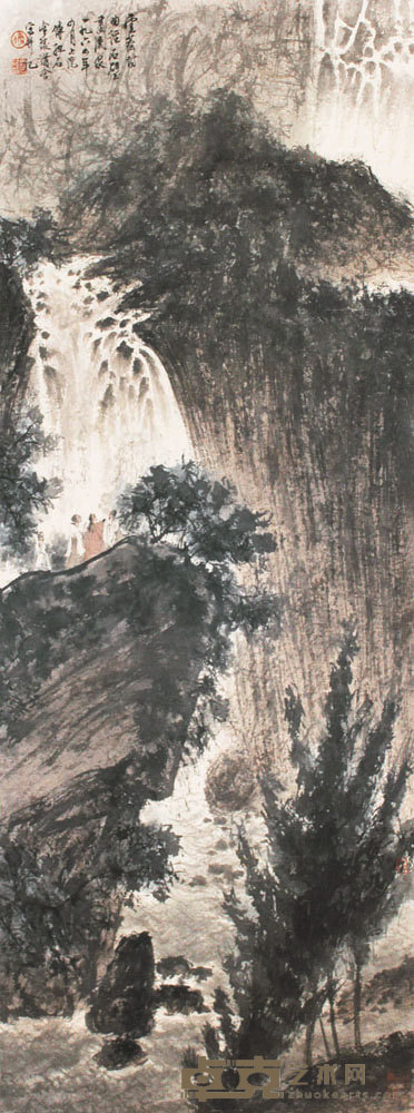山水立轴 107×40