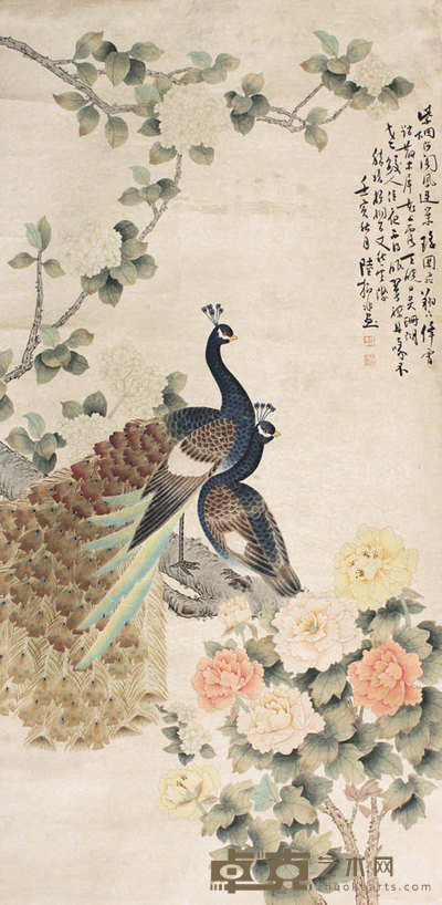 富贵图立轴 128×62