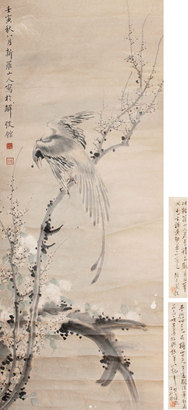 花鸟立轴