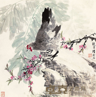 鸡立轴 68×68