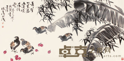 花鸟镜片 138×69