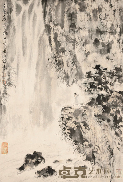 山水立轴 58×39