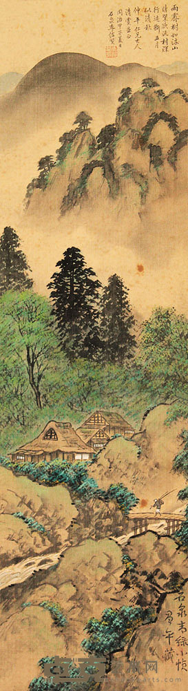 山水立轴 72×20