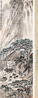 山水人物立轴