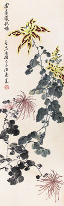 花卉立轴