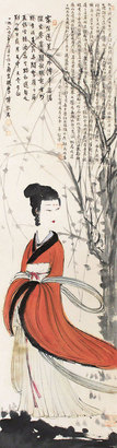 仕女立轴