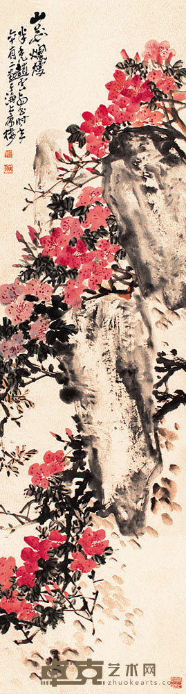 花卉立轴 179×47