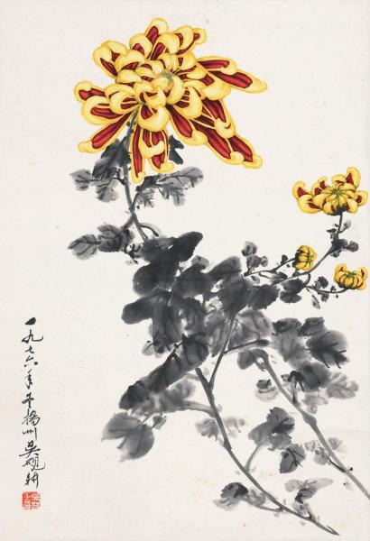 吴砚耕 1976年作 花卉