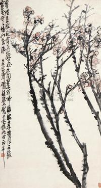 吴昌硕 1906年作 梅花 立轴