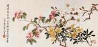 蔡铣 1941年作 花卉 镜心