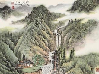 宋玉麟 听泉图 立轴