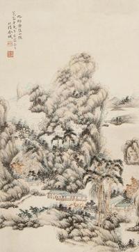 金城 山水 立轴