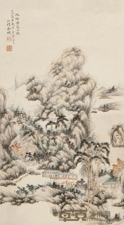 金城 山水 立轴 57×31cm